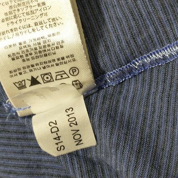 Smartwool Women's Blue Striped Short Sleeve Tee, 100% Merino Wool, Size Large - Picture 6 of 7